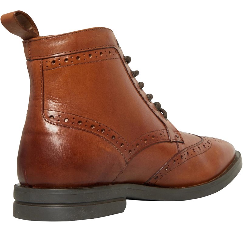 Buy Onfire Mens Leather Brogue Boots Tan
