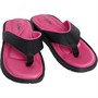 Onfire Womens Memory Foam Toe Post Sandals Black/Cerise