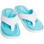 Onfire Womens Memory Foam Toe Post Sandals White/Turquoise