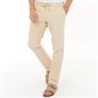 Onfire Mens Linen Mix Trousers Stone