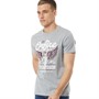 Onfire Mens Printed T-Shirt Grey Marl