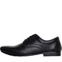 Onfire Mens Leather Tramline Lace Up Shoes Black