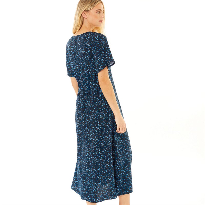 Onfire Womens Midi Dress Black/Blue