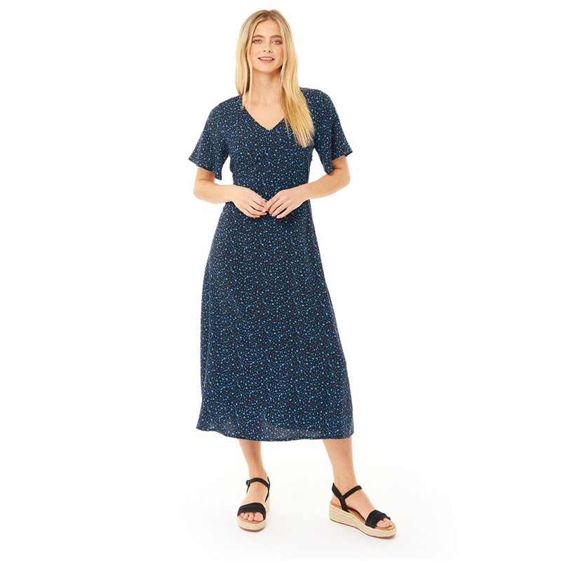 Onfire Womens Midi Dress Black/Blue