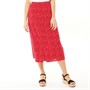 Onfire Womens Button Through Skirt Red Multi