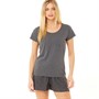 Onfire Womens T-Shirt and Shorts Set Grey/Black
