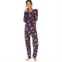 Onfire Womens Soft Touch Floral Pyjama Navy