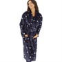 Onfire Womens Star AOP Robe Navy