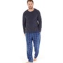 Onfire Mens Microfleece Loungewear Set Navy/Blue