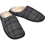 Onfire Mens Checked Mule Slippers Grey Check