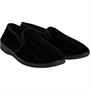 Onfire Mens Velour Twin Gusset Slippers Black