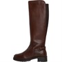 Onfire Womens Knee Length Leather Boots Brown