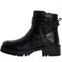 Onfire Womens Leather Short Biker Boots Black