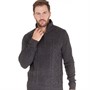 Onfire Mens Zip Neck Sweater Charcoal Marl