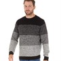 Onfire Mens Crew Neck Striped Jumper Multi