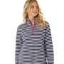 Onfire Womens 1/4 Zip Neck Sweatshirt Navy/White