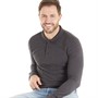 Onfire Mens Long Sleeve Polo Shirt Dark Charcoal Marl