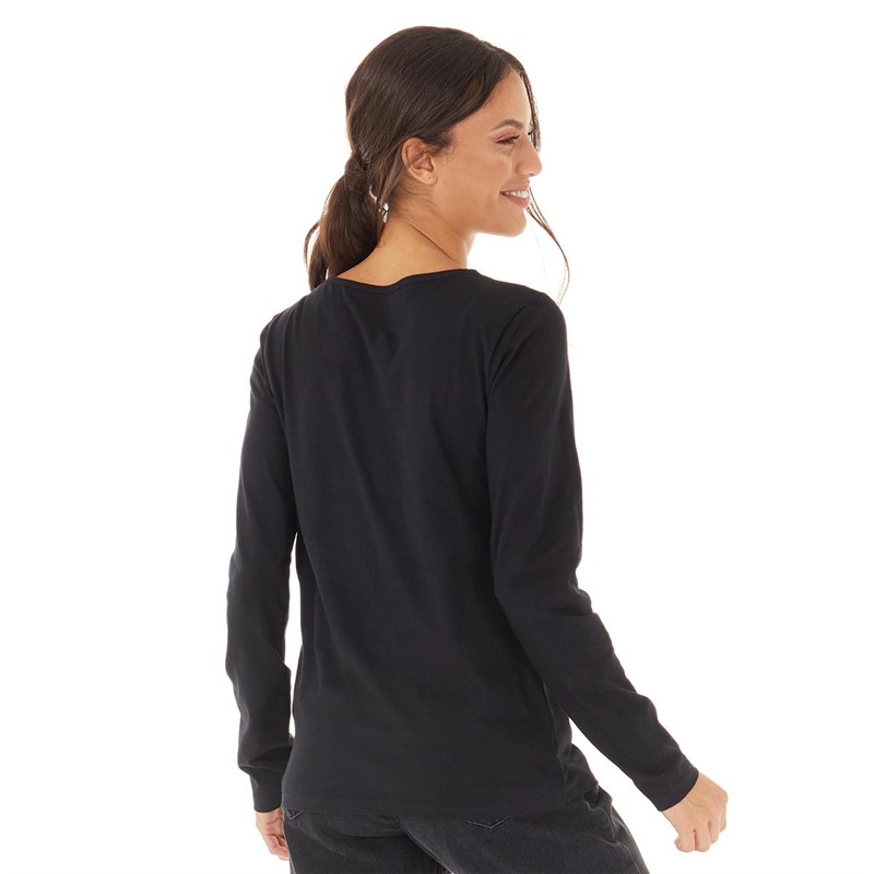 Onfire Womens Long Sleeve Top Black