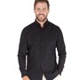 Onfire Mens Long Sleeve Cotton Oxford Shirt Black