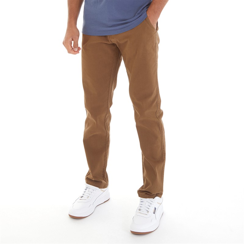 Onfire Mens Slim Fit Chino Trousers Cinnamon