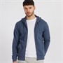 Onfire Mens Zip-Through Fleece Hoodie Vintage Indigo