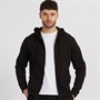 Onfire Mens Zip Through Fleece Hoodie Black