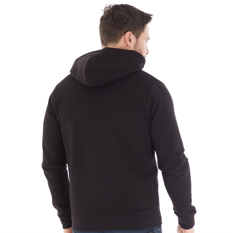 Onfire Mens Zip Through Fleece Hoodie Black