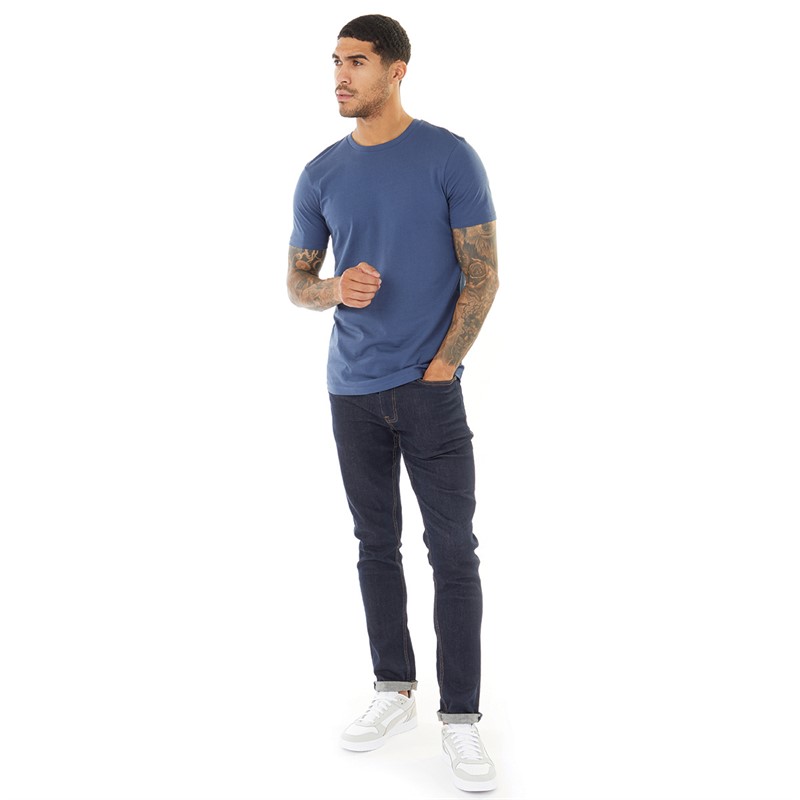 Onfire Mens T-Shirt Vintage Indigo