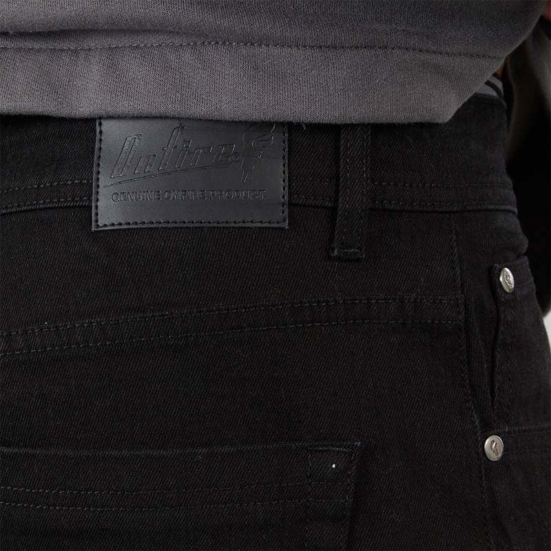 Onfire Mens Bootcut Denim Jeans Black