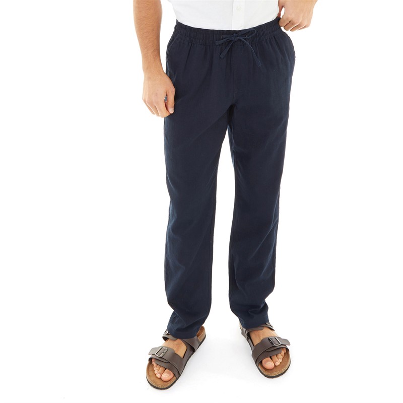 Onfire Mens Linen Trousers Navy