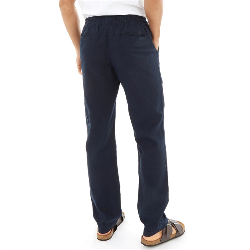 Onfire Mens Linen Trousers Navy