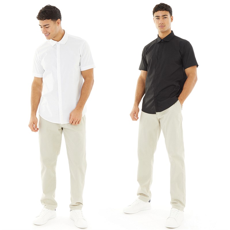 Onfire Mens Two Pack Shirts Black/White