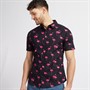 Onfire Mens Flamingo Print Shirt Navy AOP