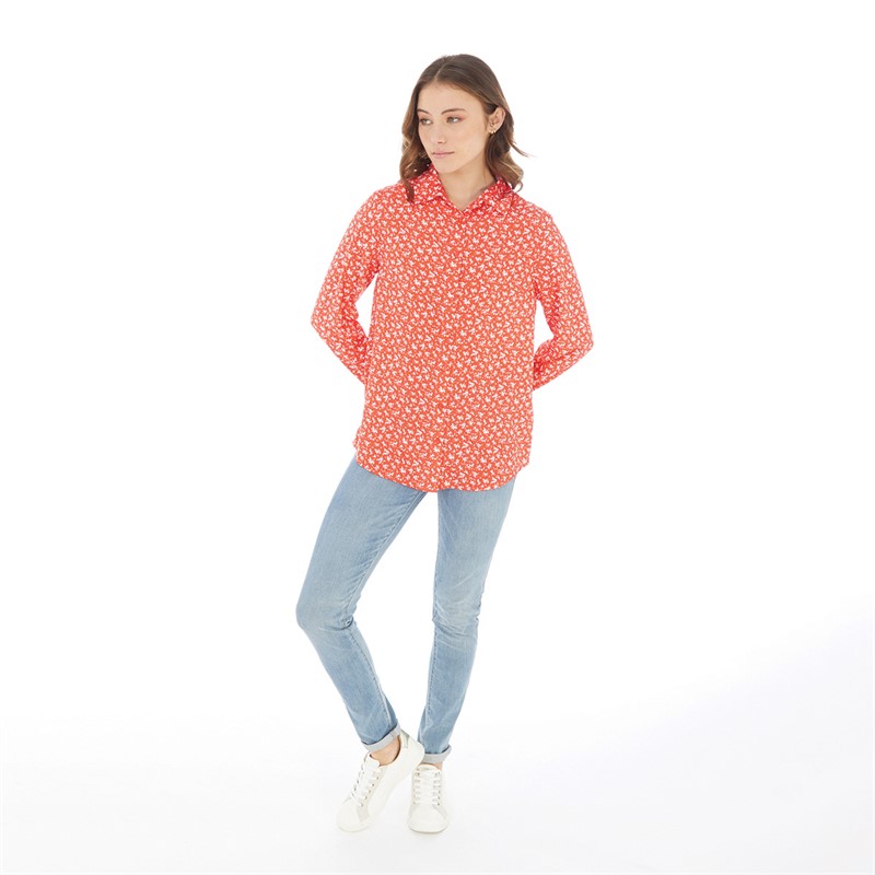 Onfire Womens Printed Shirt Red Print