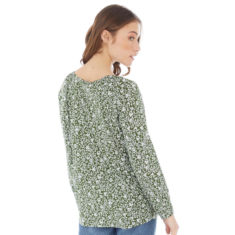 Onfire Womens Long Sleeve Top Green