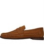 Onfire Mens Leather Interwoven Loafer Shoes Tan