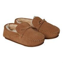 Onfire Womens Suede Moccasin Slippers Chestnut