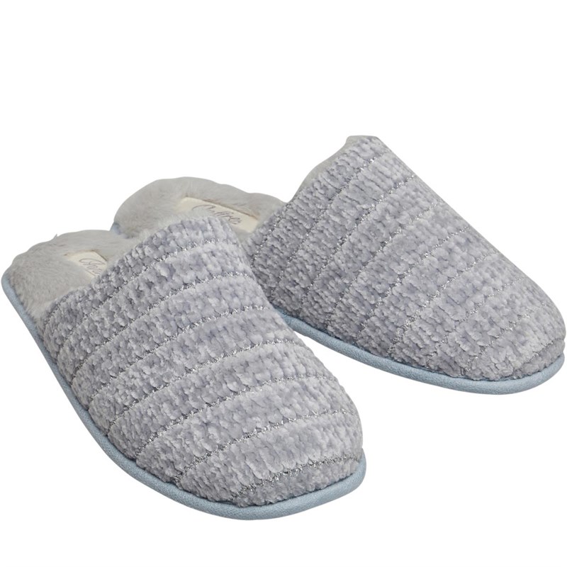 grey mule slippers womens