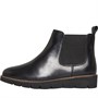 Onfire Womens Wedge Sole Leather Chelsea Boots Black