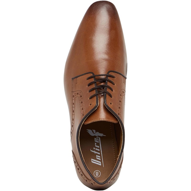 Buy Onfire Mens Punch Detail Derby Shoes Tan