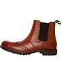 Onfire Mens Brogue Dealer Boots Dark Tan