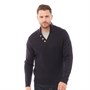 Onfire Mens Button Neck Sweater Navy