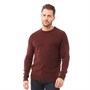 Onfire Mens Crew Neck Sweater Burgundy