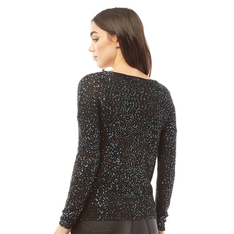 blue glitter jumper
