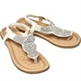 Onfire Sandales Ladies Diamante Trim Femme Blanc
