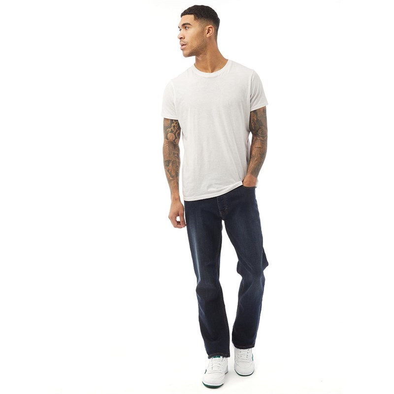 Onfire Herren Stretch Crossch Denim Bootcut Leg Bootcut Jeans Dunkelblau