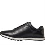 Onfire Mens Leather Trainers Shoes Black