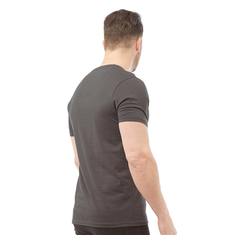 Onfire Mens V-Neck T-Shirt Charcoal