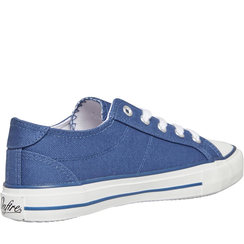 Buy Onfire Womens Ladies Vulcanised Canvas Pumps Dark Indigo