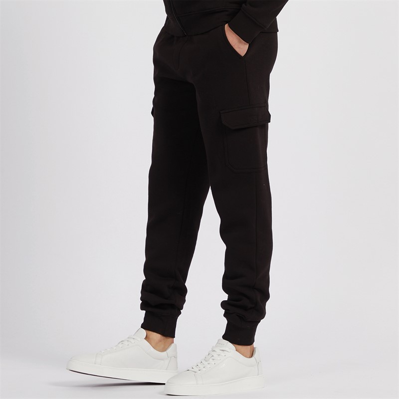 Onfire Mens Cargo Joggers Black